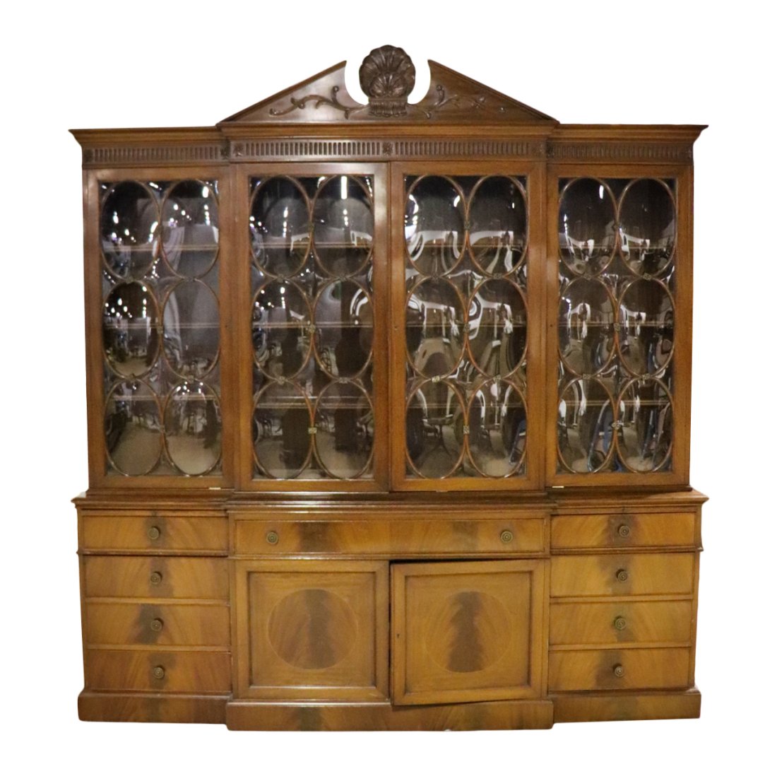 GEORGIAN STYLE 3 PIECE CUSTOM BREAKFRONT (1 of 17)