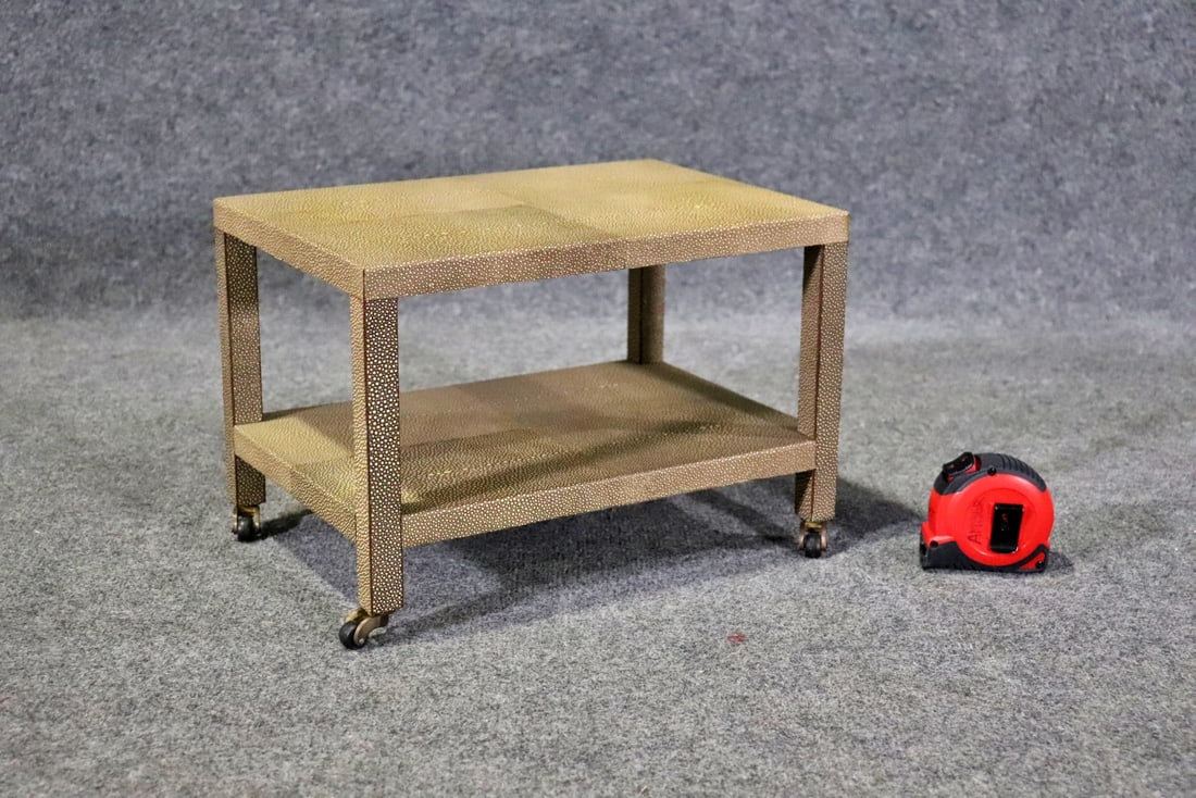 "SHAGREEN" STYLE MINIATURE 2 TIER TABLE (1 of 6)