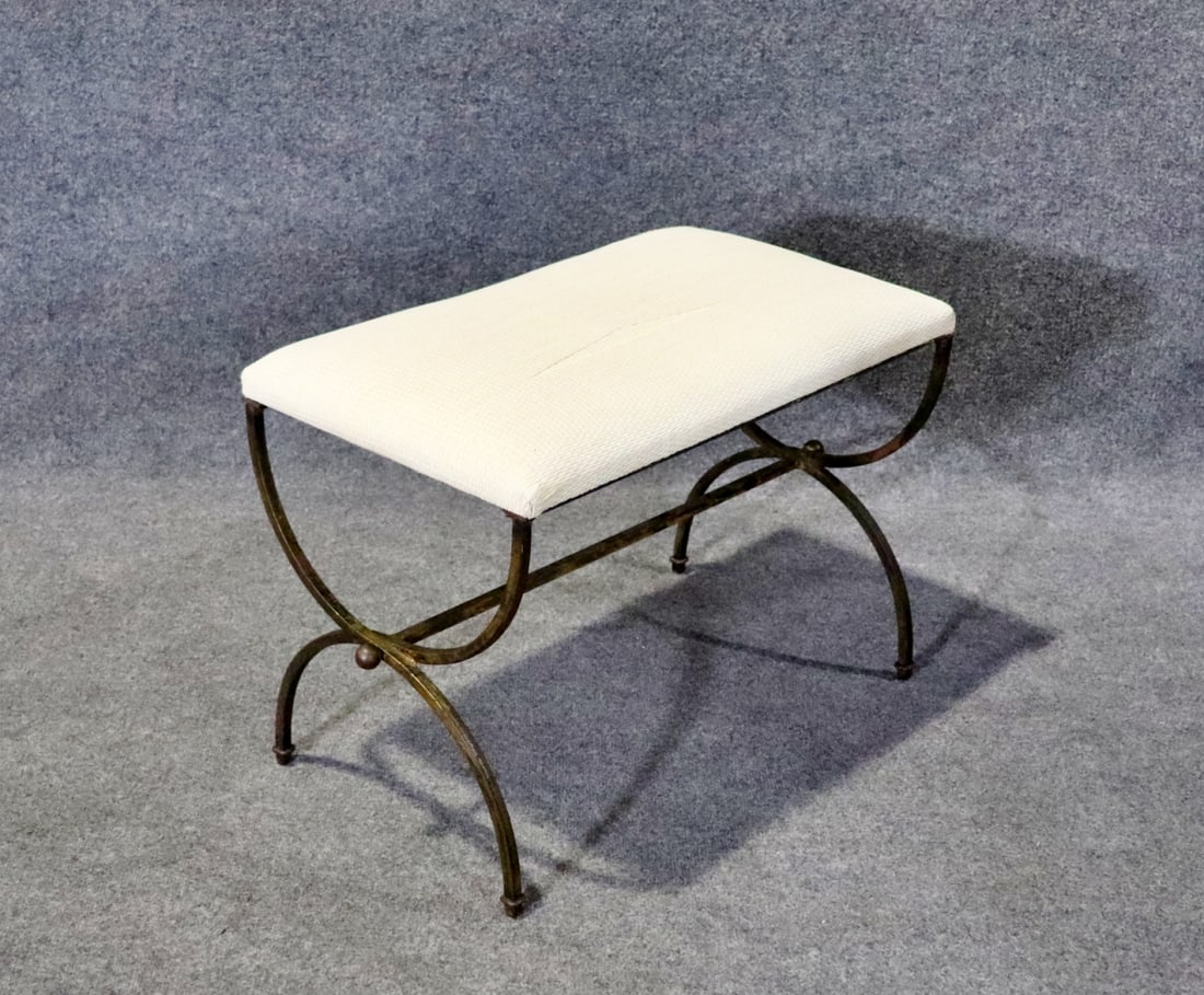 NEOCLASSICAL STYLE STEEL BENCH/STOOL (1 of 8)