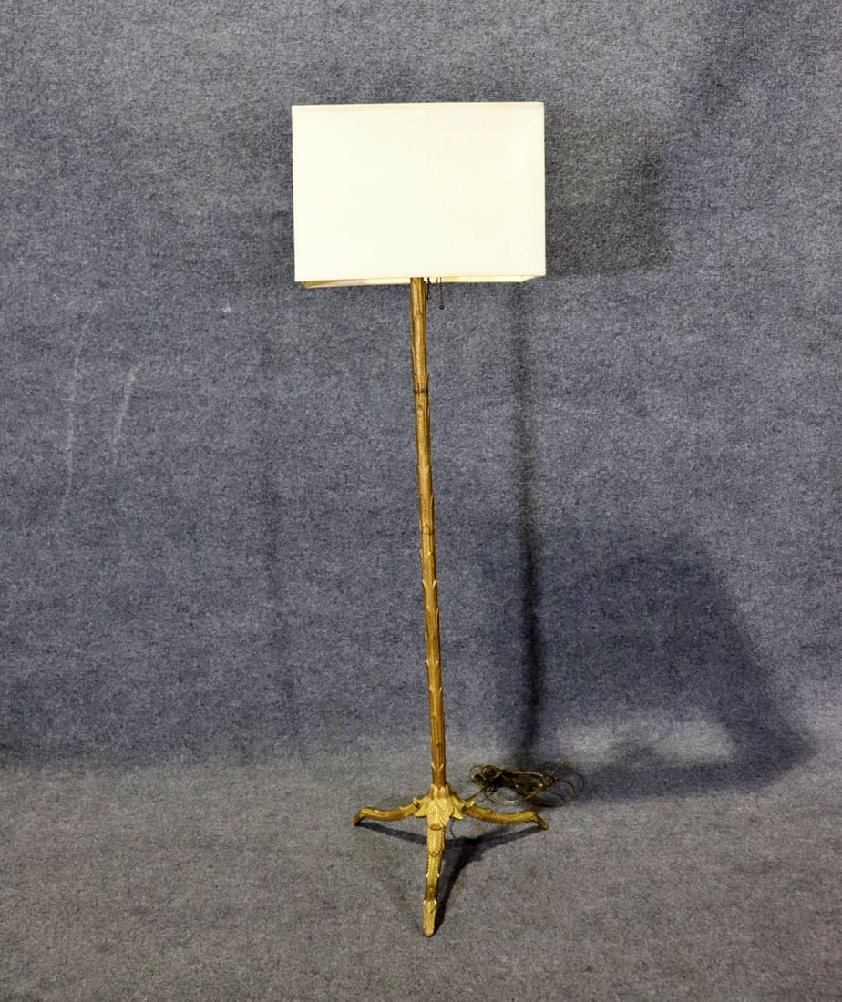 MAISON CHARLES STYLE GILDED BRONZE FRENCH FLOOR LAMP (1 of 9)