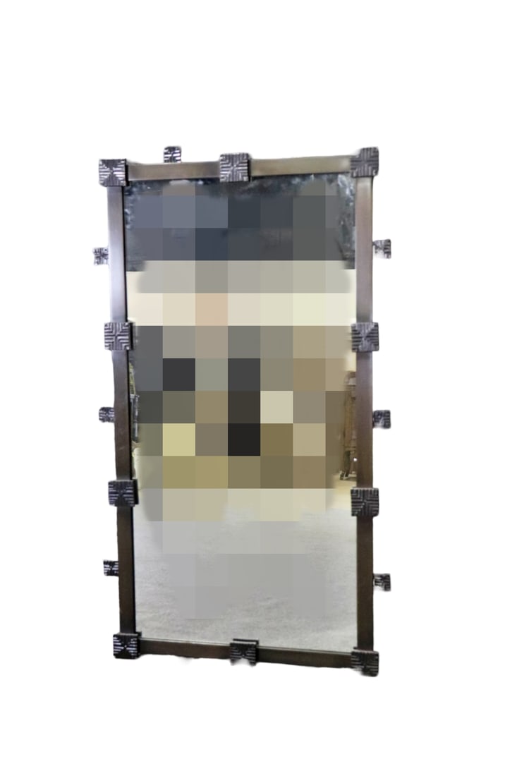 MID CENTURY MODERN BRUTALIST STYLE MIRROR (1 of 6)