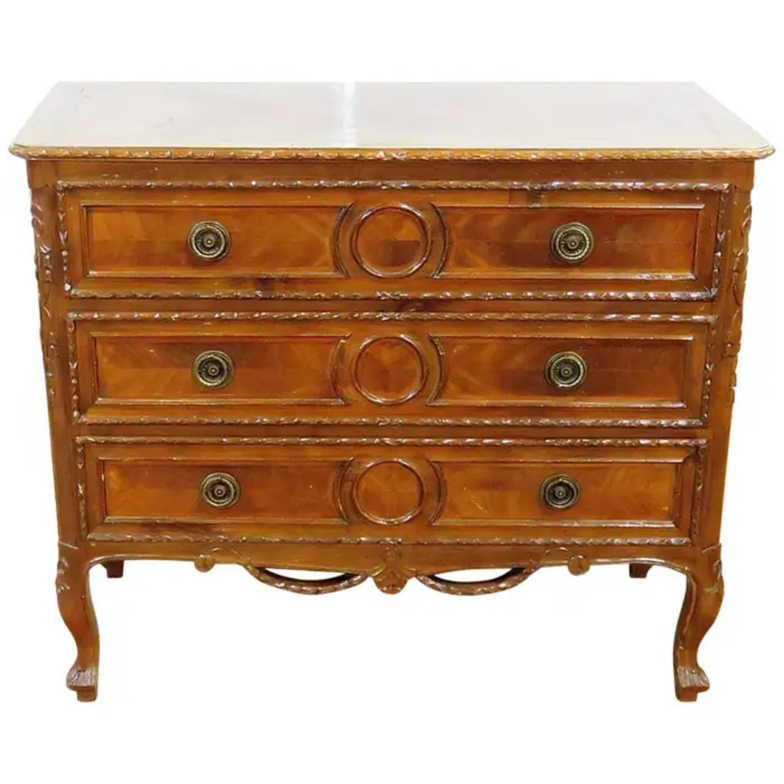 19TH C FRENCH LOUIS XV STYLE COMMODE (1 of 11)