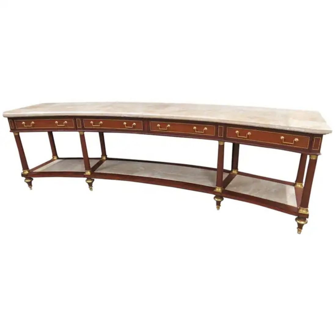 MONUMENTAL CURVED MAISON JANSEN RECEPTION COUNTER CONSOLE TABLE (1 of 8)