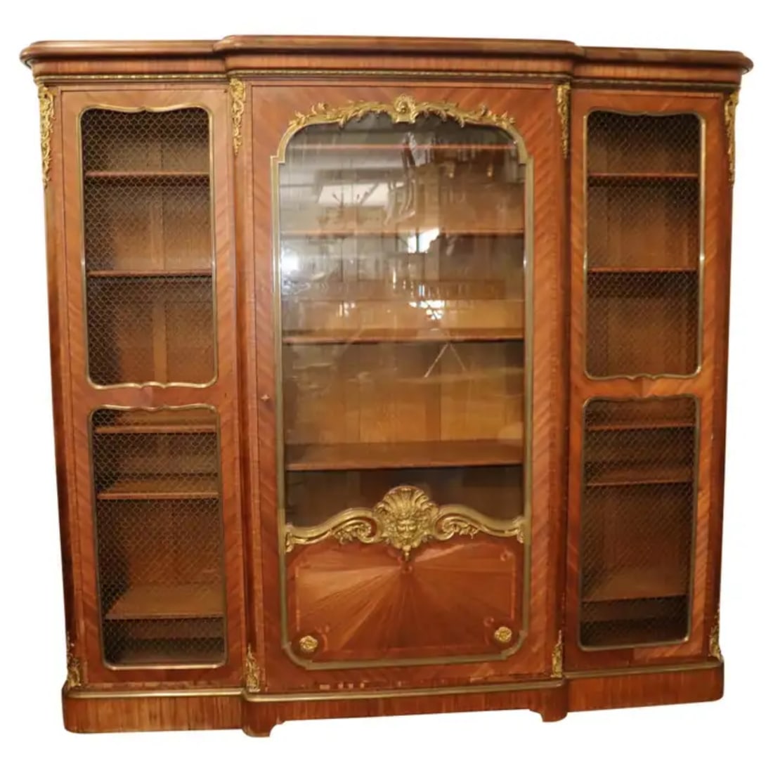 SIGNED PAUL SORMANI 3 DOOR BRONZE MOUNTED CHINA CABINET/VITRINE (1 of 15)