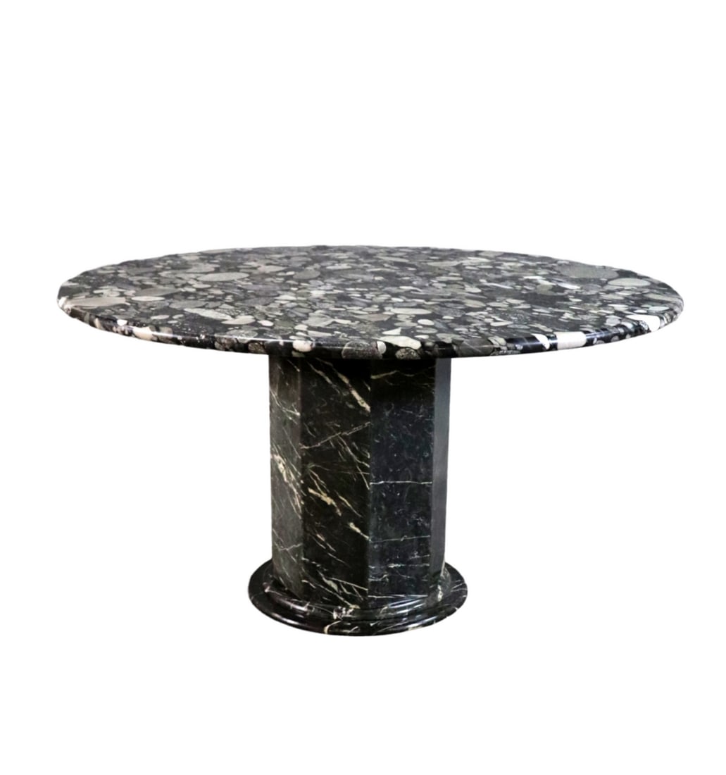 ITALIAN POST MODERN EXOTIC MARBLE DINING TABLE (1 of 8)