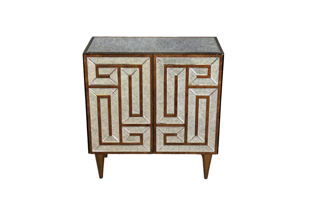 HOLLYWOOD REGENCY STYLE  MIRRORED CABINET (1 of 11)