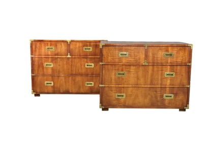 PAIR HENREDON CAMPAIGN CHESTS