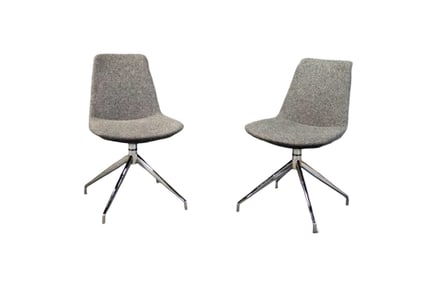 PAIR  SOHO CONCEPT SWIVEL ACCENT CHAIRS