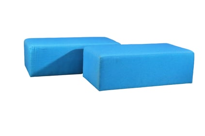 PAIR STEEL CASE INC OTTOMANS