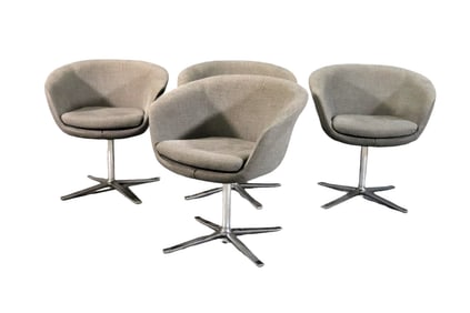 4 COALESSE STEELCASE BOB LOUNGE CHAIRS