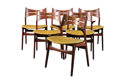 6 DANISH TEAK DINING CHAIRS
