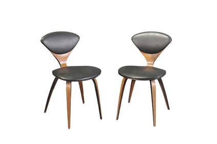 2 NORMAN CHERNER FOR PLYCRAFT SIDE CHAIRS