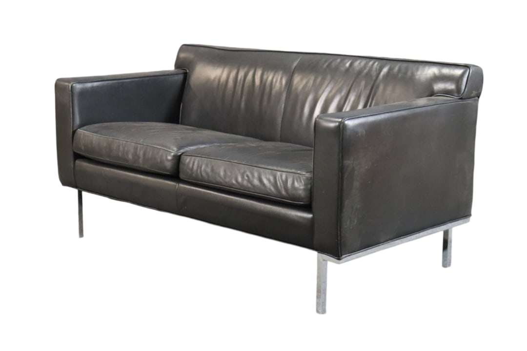 DESIGN WITHIN REACH AMERICAN LEATHER THEATER LOVESEAT (1 of 12)