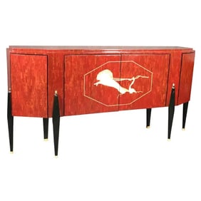 ITALIAN MADE RUHLMANN ART DECO REPLICA MAHOGANY SIDEBOARD