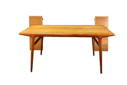 J L MOELLER TEAK REFACTORY DINING TABLE