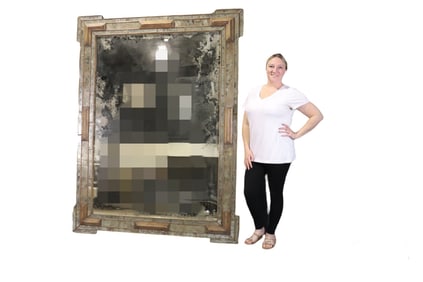 OVERSIZED EGLOMISED HANGING WALL MIRROR