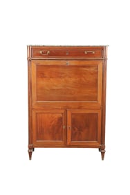 LOUIS XVI STYLE MARBLE TOP ABATTANT DESK