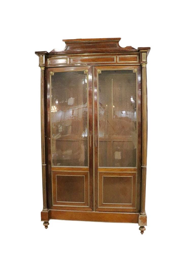 EMPIRE COLUMN BOOKCASE WITH GLASS DOORS (1 of 11)