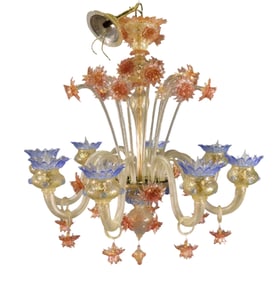 LARGE VENETIAN MURANO GLASS CHANDELIER