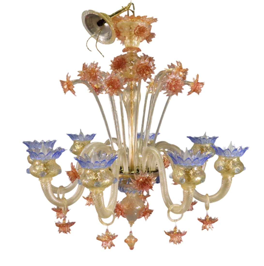 LARGE VENETIAN MURANO GLASS CHANDELIER (1 of 11)