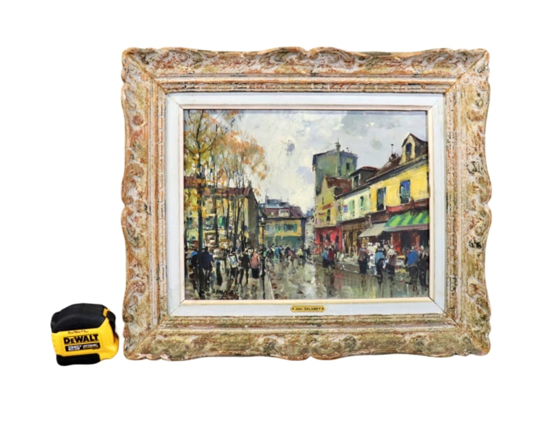 SIGNED JEAN SALABET FRENCH STREET SCENE (1 of 8)