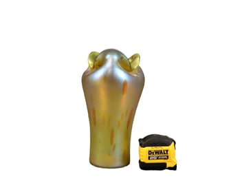 LC TIFFANY FREE FORM GLASS VASE