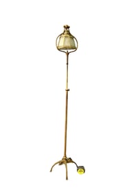 SIGNED TIFFANY GILT FLOOR LAMP