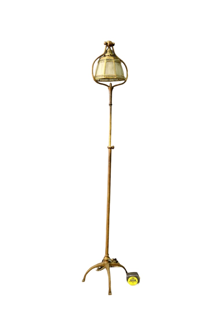SIGNED TIFFANY GILT FLOOR LAMP (1 of 15)