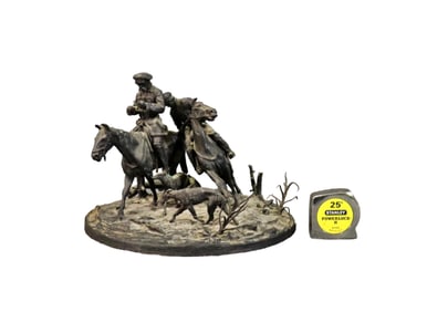 IRON RUSSIAN RIDERS SCULPTURE