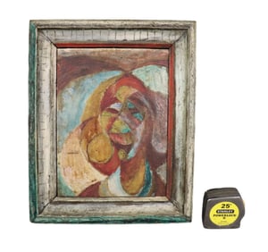 OIL PAINTING ON BOARD ABSTRACT