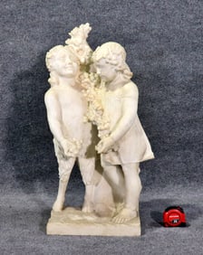 MARBLE STATUE BOY & GIRL