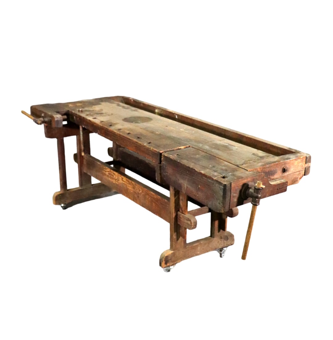 ANTIQUE SHAKER STYLE WORK BENCH (1 of 14)