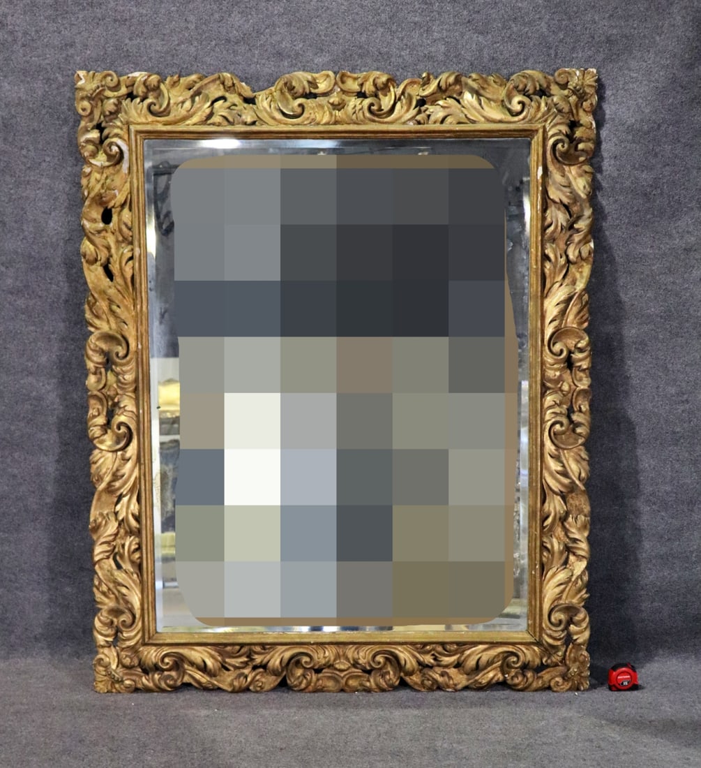 OVERSIZED FRENCH GILDED MIRROR (1 of 10)