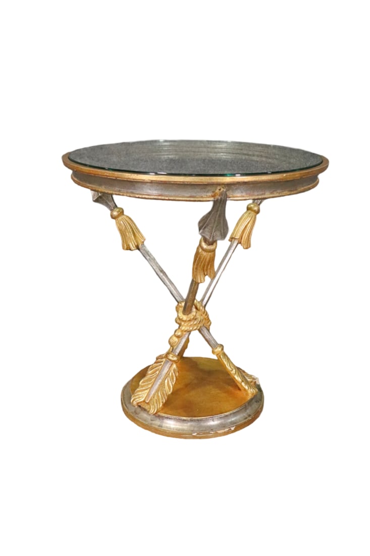 ITALIAN EMPIRE STYLE SIDE TABLE WITH CARVED ARROW LEGS (1 of 7)