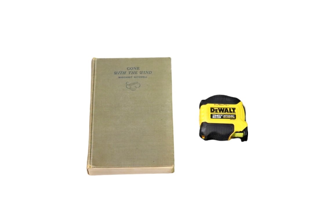 FIRST EDITION GONE WITH THE WIND BOOK: 1st edition Margaret Mitchell. 2 1/4" h x 6" w x 8 1/2" d.