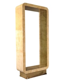 KARL SPRINGER STYLE PARCHMENT ETAGERE