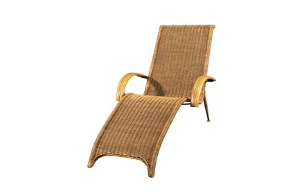 MID CENTURY MODERN WICKER LOUNGE CHAIR