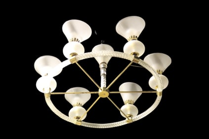 ITALIAN MURANO 6 LIGHT CHADELIER