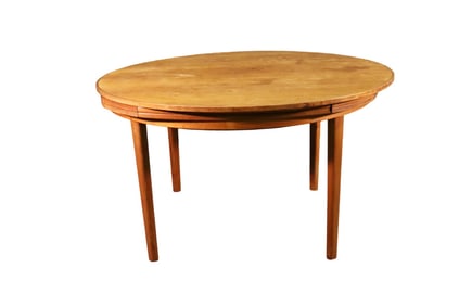 DANISH TEAK FLIP FLAP LOTUS DINING TABLE