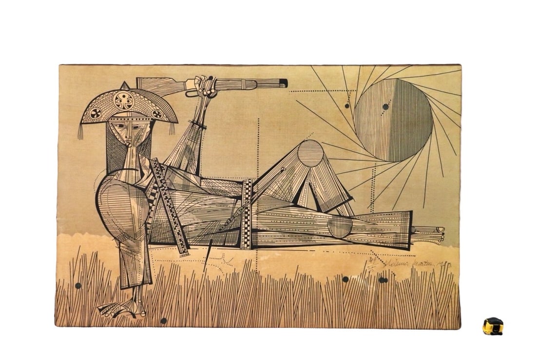 ALDEMIR MARTINS PAINTING ON CANVAS ON BOARD (1 of 7)