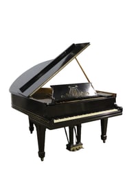 RETOUCHED STEINWAY EBONIZED PIANO