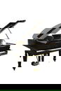 RETOUCHED STEINWAY EBONIZED PIANO