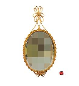 ITALIAN BOW TIE BEVELED GLASS MIRROR