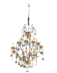 ANTIQUE ITALIAN BEADED CHANDELIER