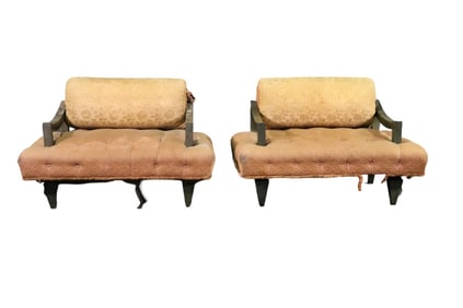 PAIR DECO STYLE SETTEES ATTRIBUTED JAMES MONT FOR GROSFELD HOUSE