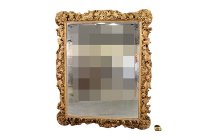 GILT CARVED HANGING WALL MIRROR