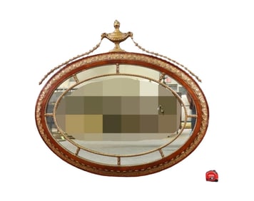 NEOCLASSICAL GILT DECORATED MIRROR