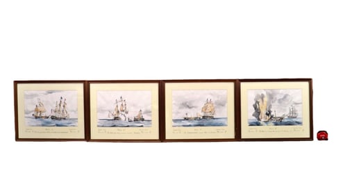 4 CLIPPER SHIPS ARTWORK