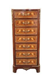 MARBLE TOP ORMOLU MOUNTED LINGERIE CHEST
