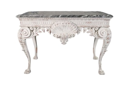 GEORGIAN STYLE MARBLE TOP CENTER TABLE